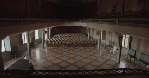 Empty theater, empty chairs Stock Footage 160838664
