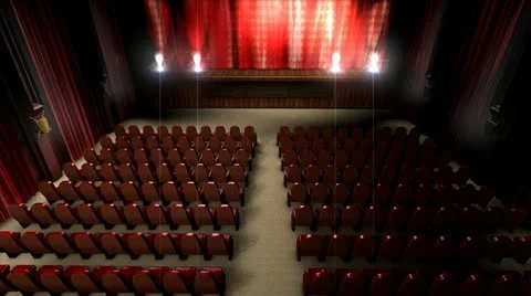 Empty theater hall, art, performance, orchestra, musical, audience. Stock Footage 12032657