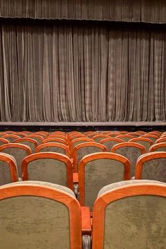 Empty theater hall before a performance Foto stock