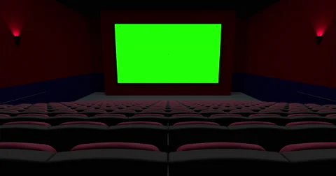 Empty Theater Move Away from the Screen Transition Stock Footage 67017949