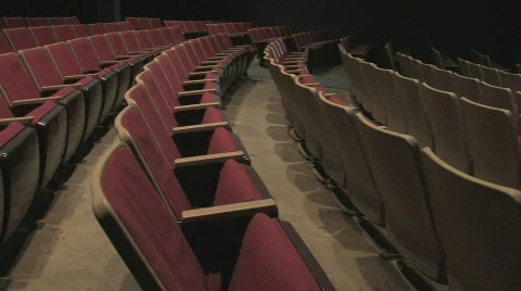 Empty theatre seats. Stock Footage