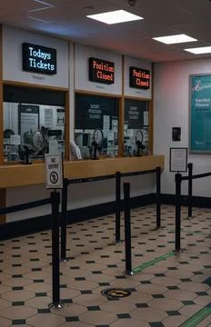 Empty ticket station Stock Photos