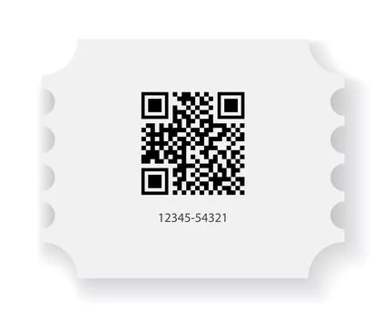 Empty ticket template. Blank concert ticket or lottery coupon. Event coupon or Stock Illustration