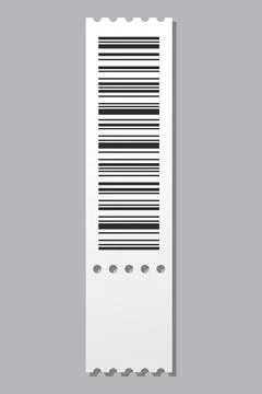 Empty ticket template. Blank concert ticket or lottery coupon. Event coupon or Stock Illustration