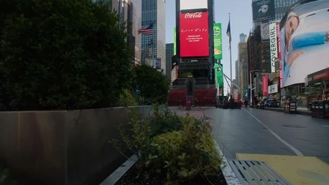 Empty Times Square Camera Move Stock Footage 127423419