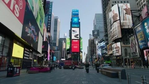 Empty Times Square Static Camera Vídeo Stock 127431296