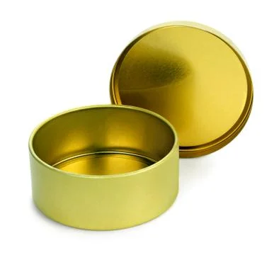 Empty  tin box for candies Foto stock