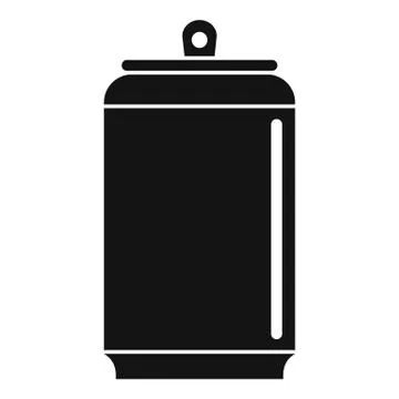 Empty tin can icon, simple style Stock Illustration