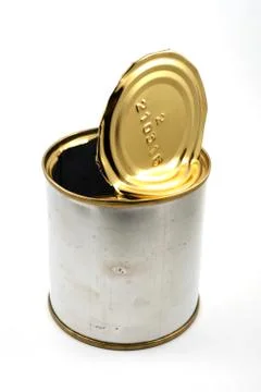 Empty tin can Foto stock