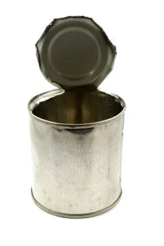 Empty tin can Foto stock