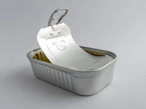 Empty tin can Foto stock