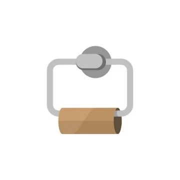 Empty toilet paper Stock Illustration