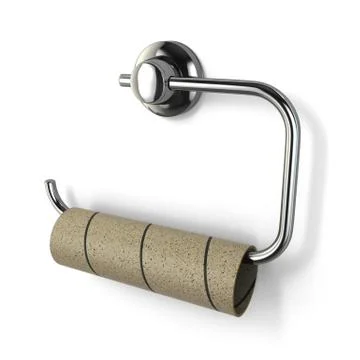 Empty toilet paper roll Stock Illustration