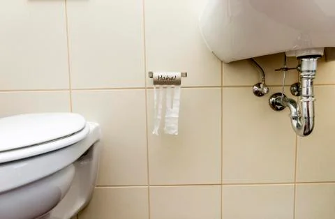 Empty toilet paper roll without paper Stock Photos
