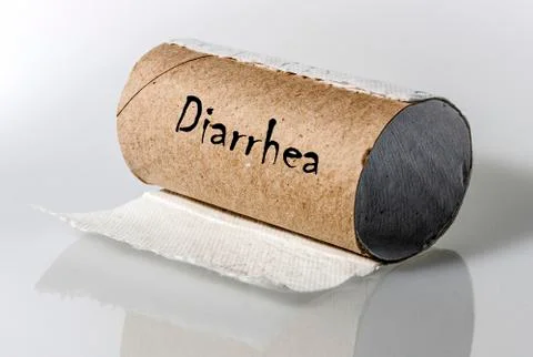 Empty toilet paper roll without paper Stock Photos