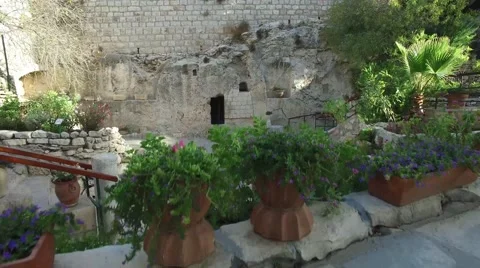 Empty Tomb by Drone Stock Footage 58572983