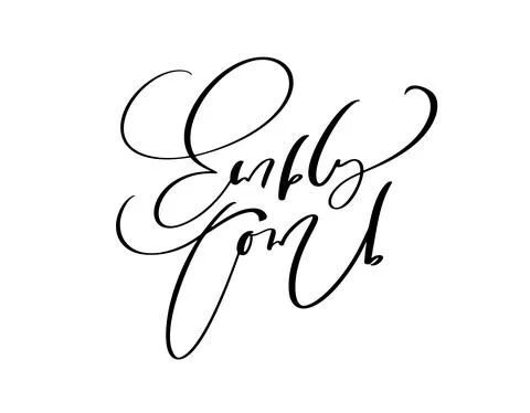 Empty tomb Easter Hand drawn Calligraphy lettering Vector text. Christ Stock Illustration