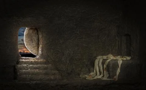 Empty Tomb of Jesus Stock Photos