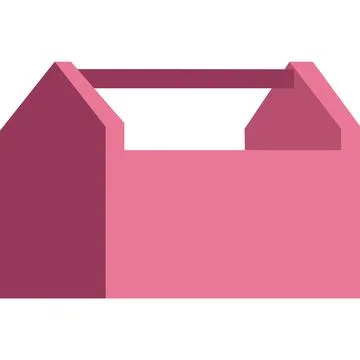 Empty tool box vector open wooden case icon Stock Illustration