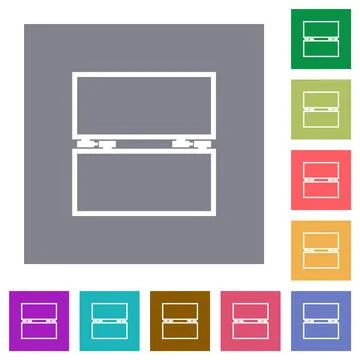 Empty toolbox square flat icons Illustrazione stock