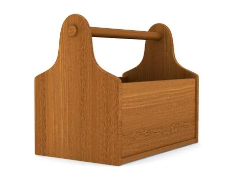 Empty toolbox on white background. Isolated 3D image Illustrazione stock