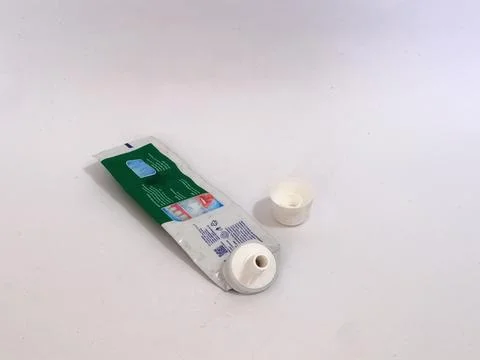 Empty toothpaste tube Foto stock