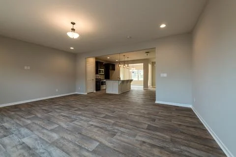 Empty Townhome Floor with Kitchen Stock Photos