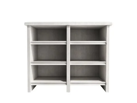 Empty trading table 3d render on white background no shadow Stock Illustration