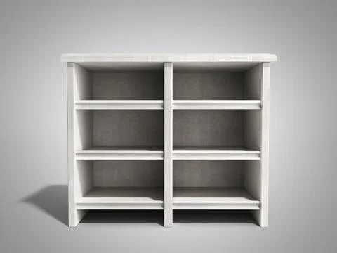 Empty trading table 3d render on grey background Stock Illustration