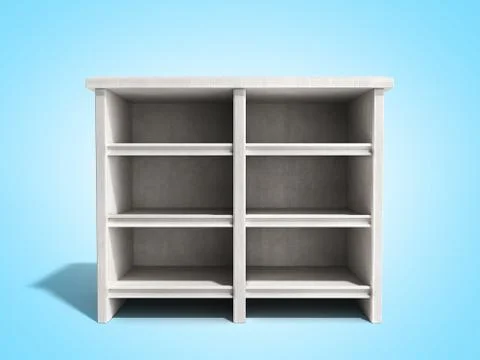 Empty trading table 3d render on blue background Illustrazione stock