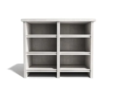 Empty trading table 3d render on white background Stock Illustration