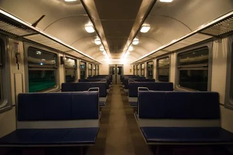 An empty train car before a long trip Stock Photos