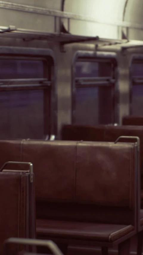 Empty train carriage invites quiet journeys and simple reflections Stock Footage 334050055