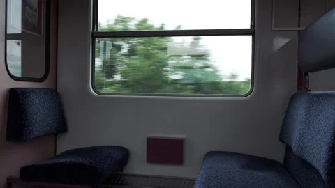 Empty train in movement Video stock 135438085