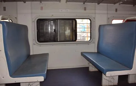 Empty train seat Stock Photos