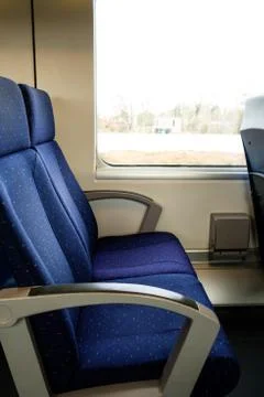 Empty train seats Stock Photos