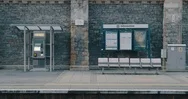 Empty Train Station During Coronavirus / Covid-19 Pandemic Stock Footage