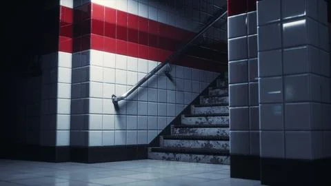 Empty train station during the covid-19 pandemic Stock Illustration