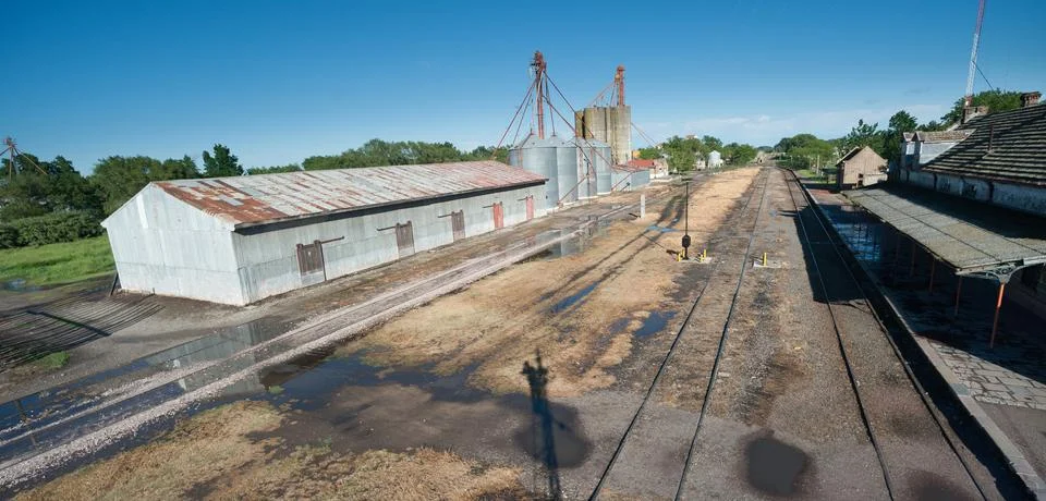 Empty train station Stock Photos