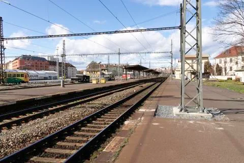 Empty Train Station in Prague The Czech Republic Europe Stock Photos
