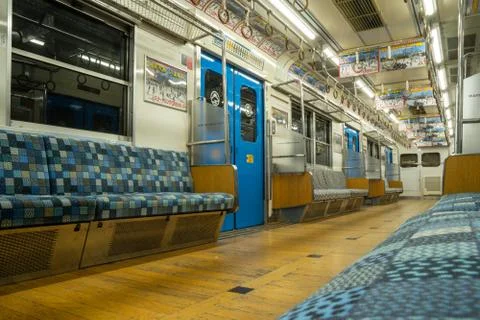 Empty train in Tokyo Stock Photos
