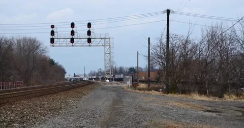 Empty train tracks Stock-Footage 58300687