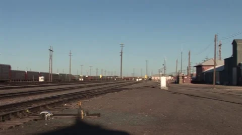 Empty Train Yard Vídeo Stock 50770043