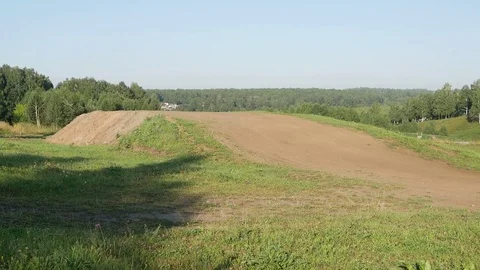 Empty training ground for motorcycling Stock Footage 115329936