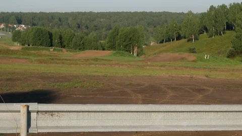 Empty training ground for motorcycling Stock Footage 115329952