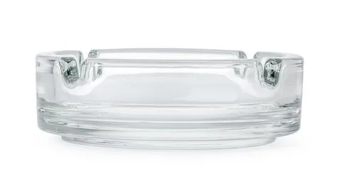 Empty transparent ashtray Stock Photos