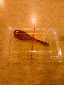 Empty transparent container Foto stock