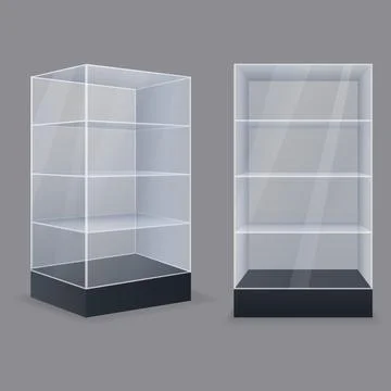 Empty transparent glass box Stock Illustration