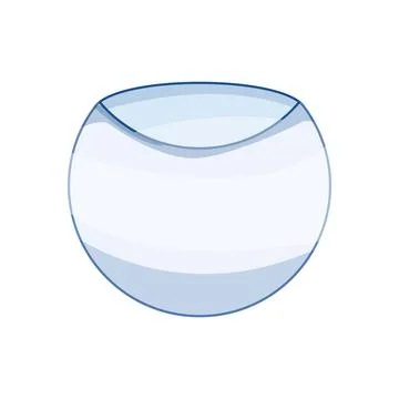 Empty transparent glass container on white background Stock Illustration