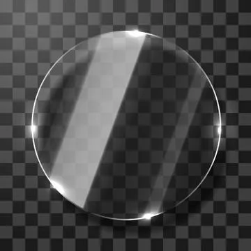 Empty transparent glass framework in form of circle. Stockillustratie